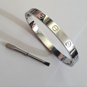 Generic Stainless Steel Screw Cuff Bangle Bracelet Screwdriver in Silver
